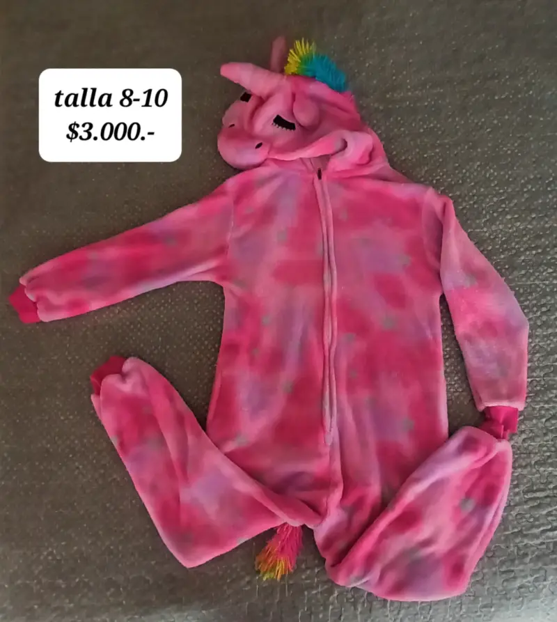 Pijama Entero Unicornio Infantil Talla 8-10 - 1