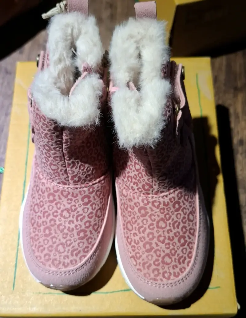 Botas de invierno rosadas con forro de felpa - 2