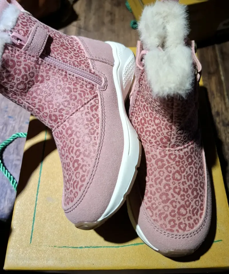 Botas de invierno rosadas con forro de felpa - 3