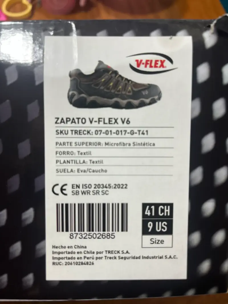 Zapatos de Seguridad V-Flex V6 Café T41, nuevo - 2