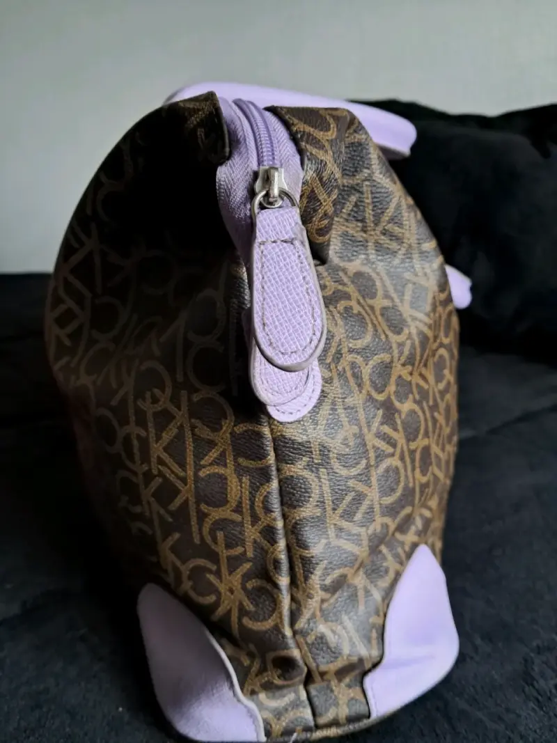 Bolso de mano Calvin Klein marrón y lila - 4