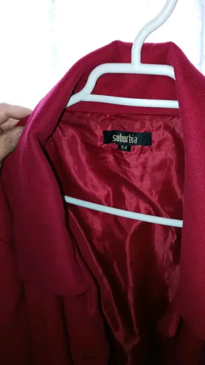 Abrigo rojo elegante para mujer Suburbia - miniatura 4