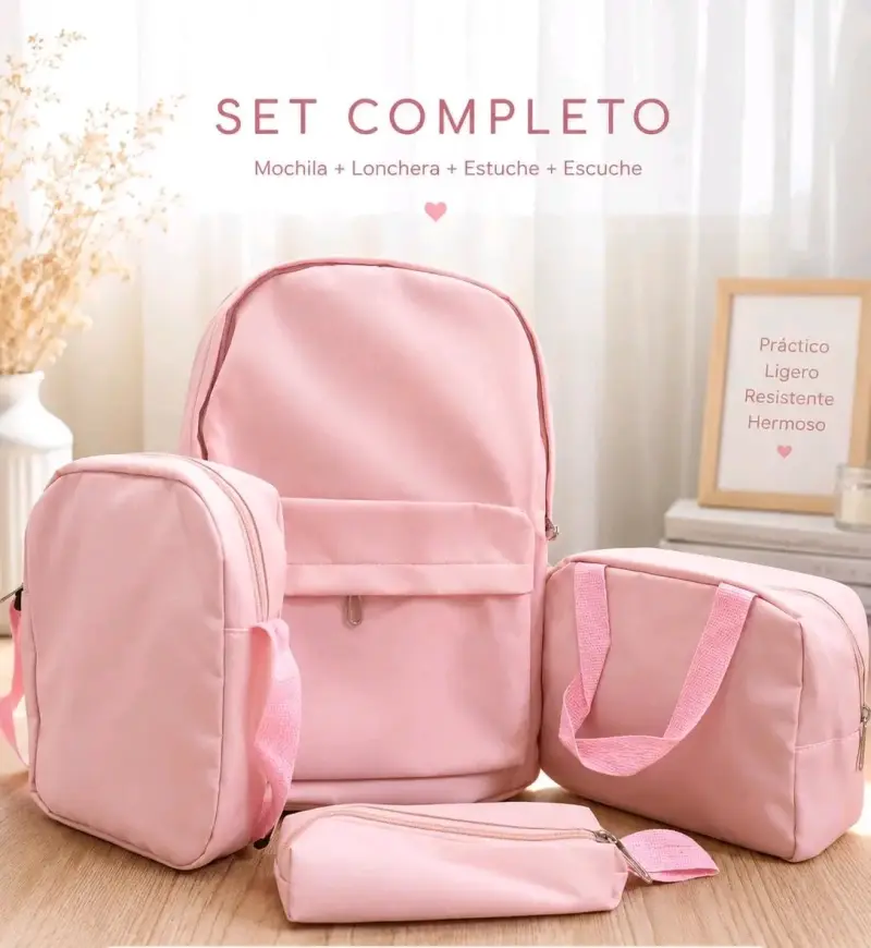 Set completo de mochila pequeña (15L app) rosa - 1