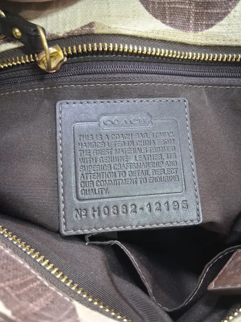 Bolso de mano Coach beige y marrón - 3