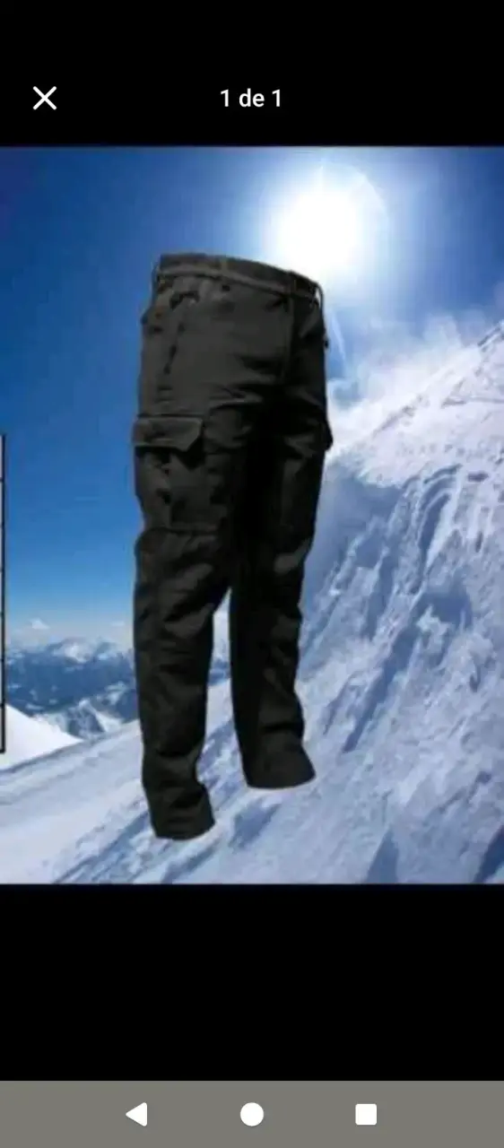 Pantalones cargo negros para hombre