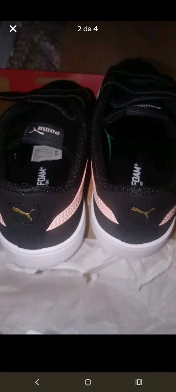 Zapatillas negras para niños Puma con velcro - 2