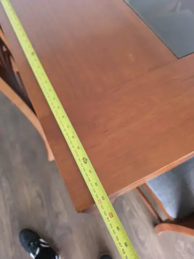 Juego de comedor de madera con vidrio para 6 pax - miniatura 2