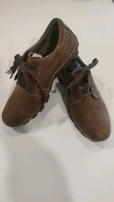 Zapatos de cuero Cafe para hombre - miniatura 2