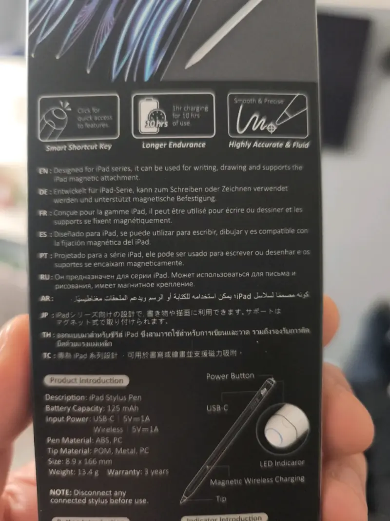 Lápiz táctil Adam con Carga Magnética para ipad - 5