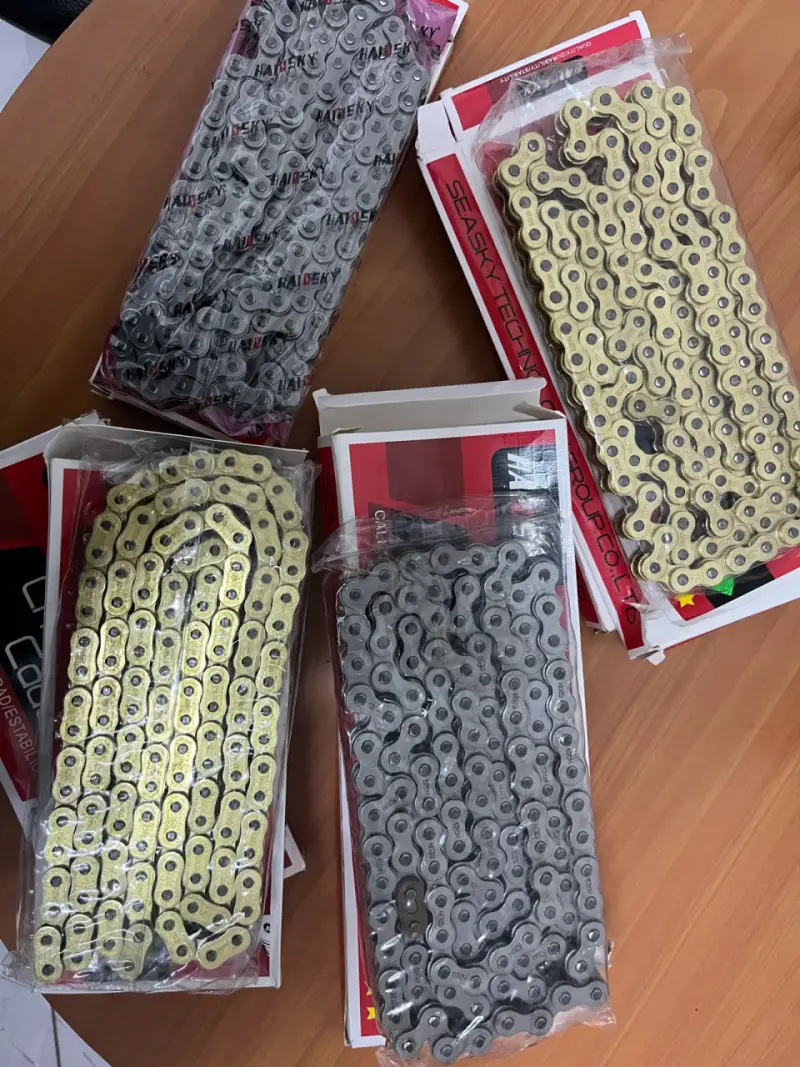 Cadenas de moto Haisky dorada y negra - 1