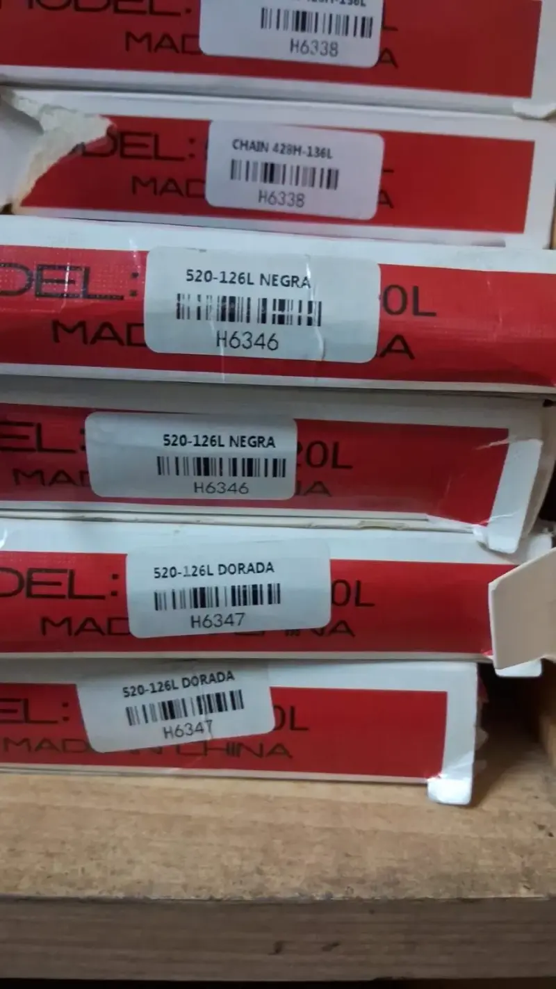 Cadenas de moto Haisky dorada y negra - 2