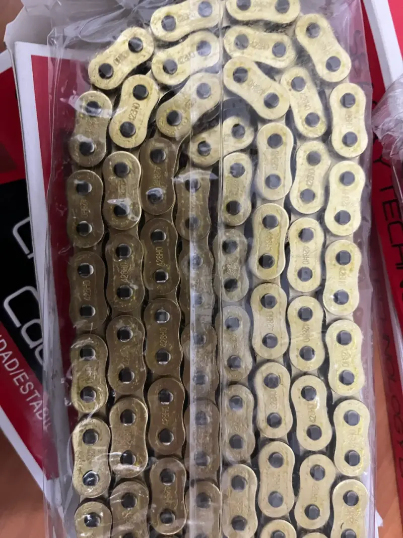 Cadenas de moto Haisky dorada y negra - 3