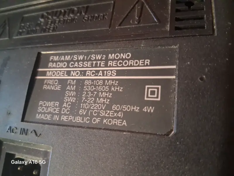 Radio cassette Samsung modelo RC-A19S en buen estado - 2