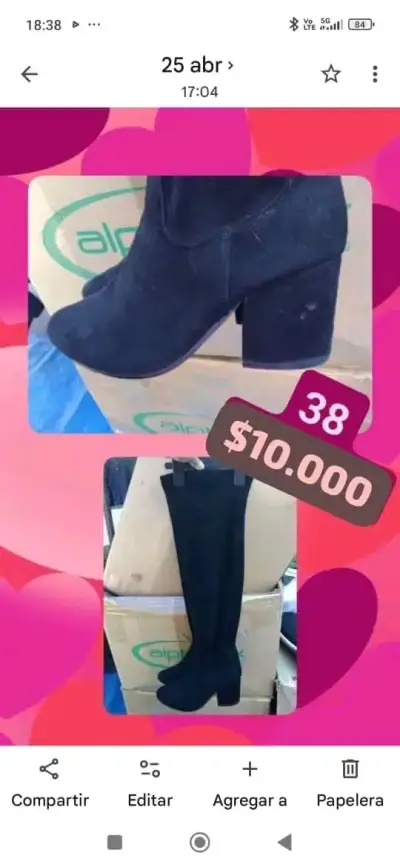 Botas Bucaneras Altas de Mujer en Varios Colores - miniatura 5