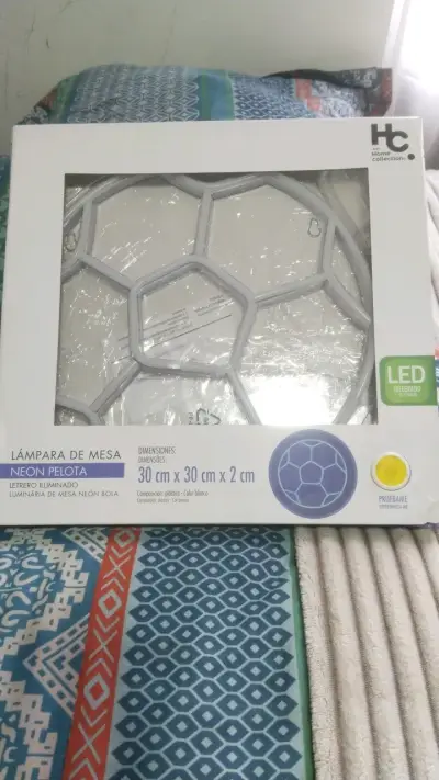 Lámpara de Mesa LED Neon Pelota Blanca - miniatura 1