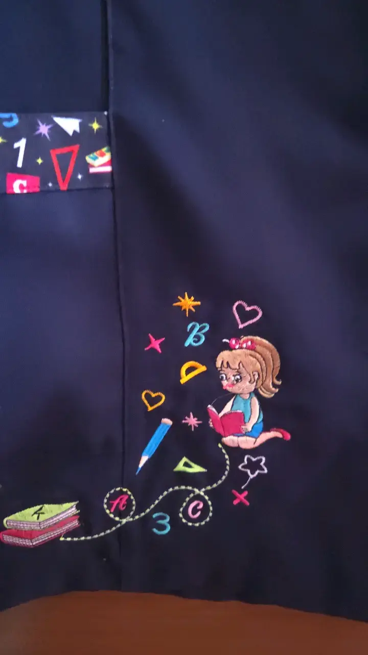 Chaqueta Escolar Azul con Bordado Infantil - 2