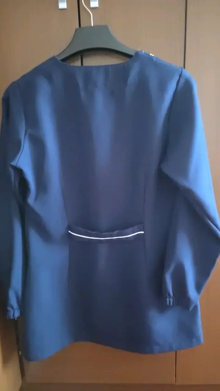 Chaqueta Escolar Azul con Bordado Infantil - 3
