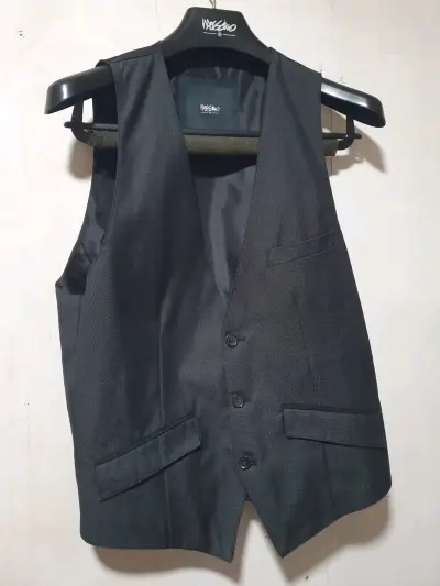 Traje formal negro para hombre 3 piezas talla 42 - miniatura 2