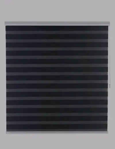 Cortina enrollable día y noche 165x80 cm negra - miniatura 1