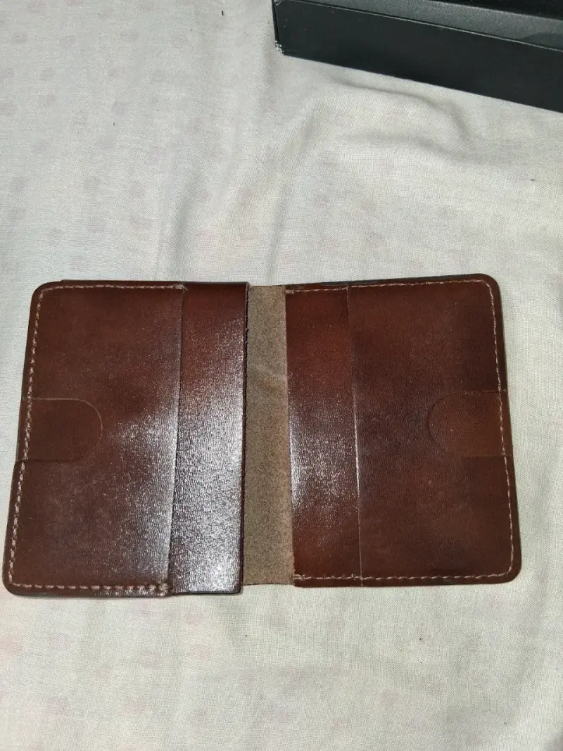 Billetera de cuero marrón Fasolo - 2