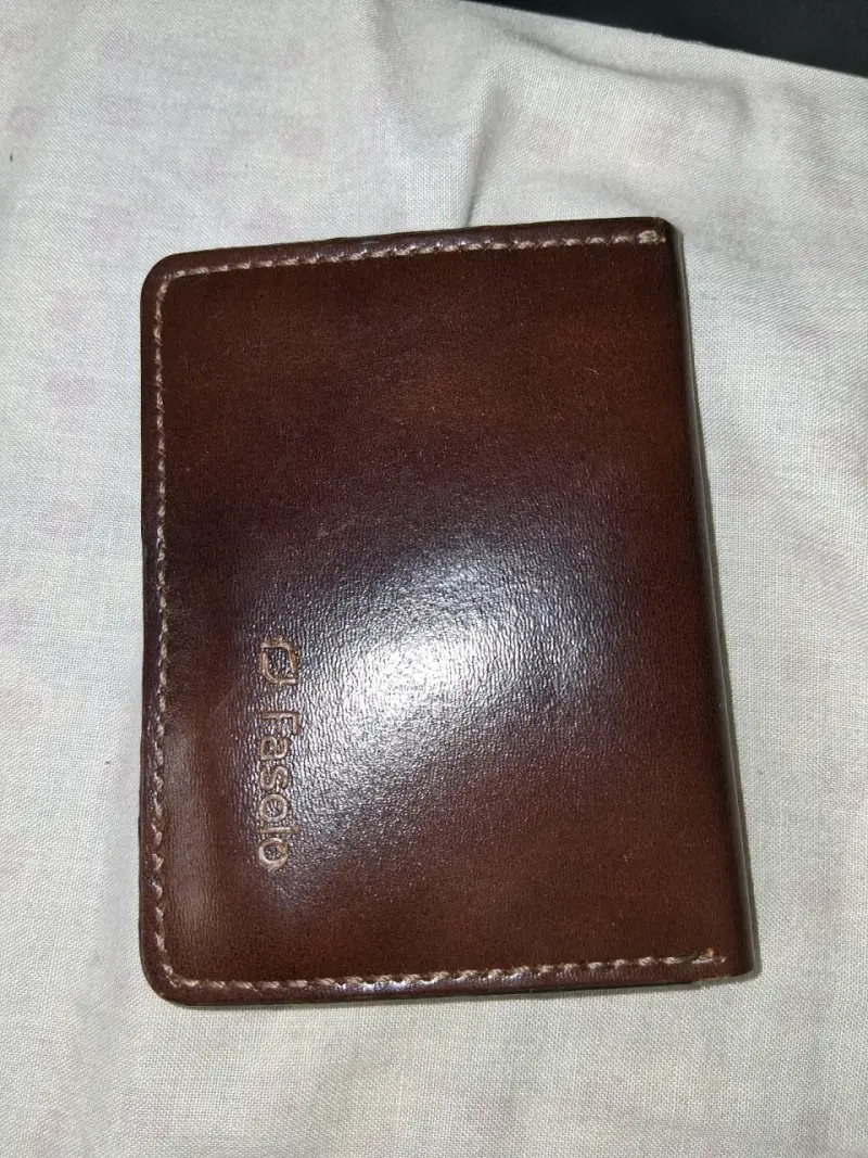 Billetera de cuero marrón Fasolo - 3