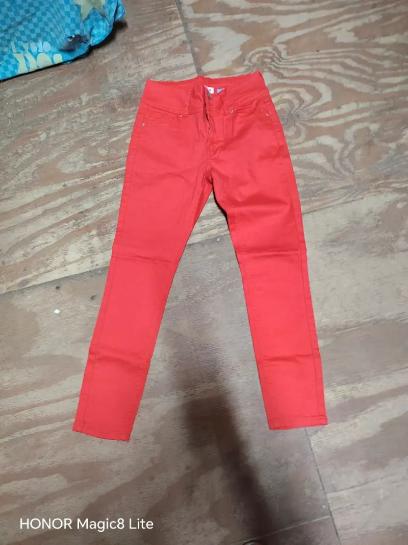 Pantalones rojos para mujer talla 38 - 1