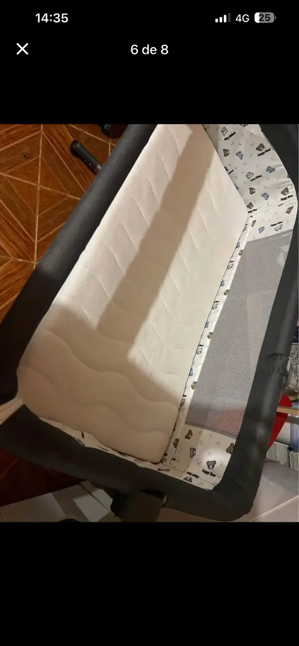 Cuna colecho con colchon y ropa de cama