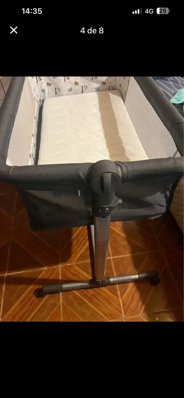 Cuna colecho con colchon y ropa de cama - 3