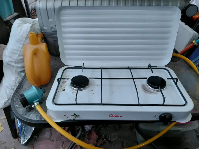 Cocina portátil a gas Ocean de dos quemadores