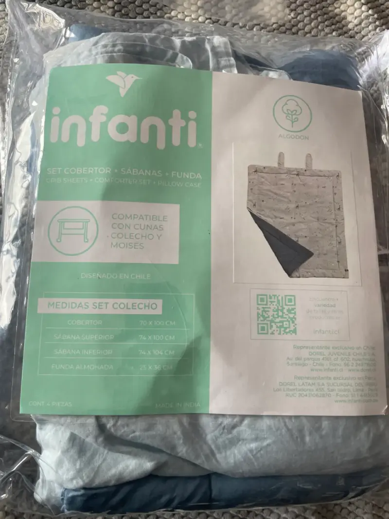 Set de Cuna Infanti Algodón Azul - 2