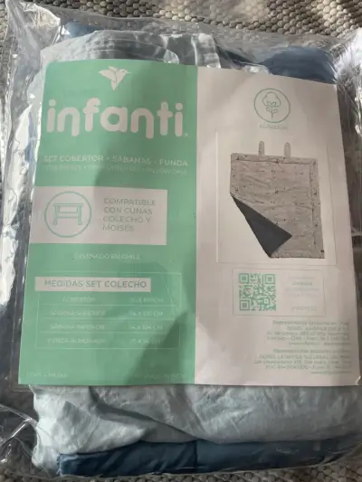 Set de Cuna Infanti Algodón Azul - miniatura 2