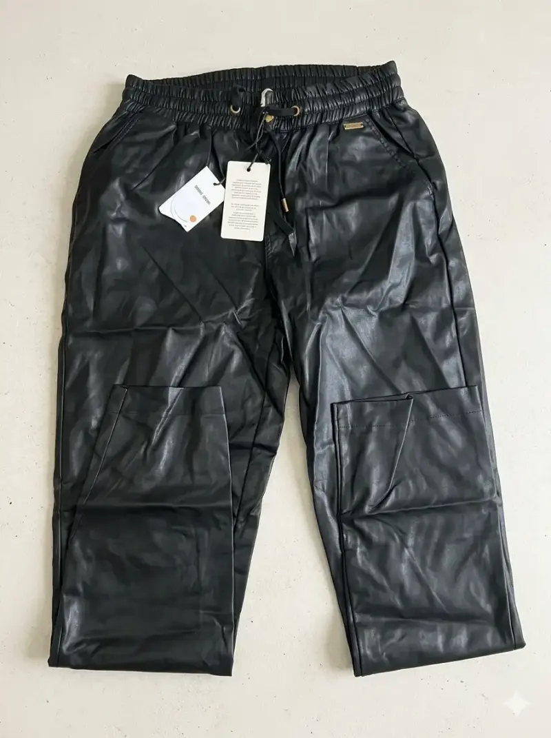 Pantalones de cuero sintético negro Pepe Jeans - 1