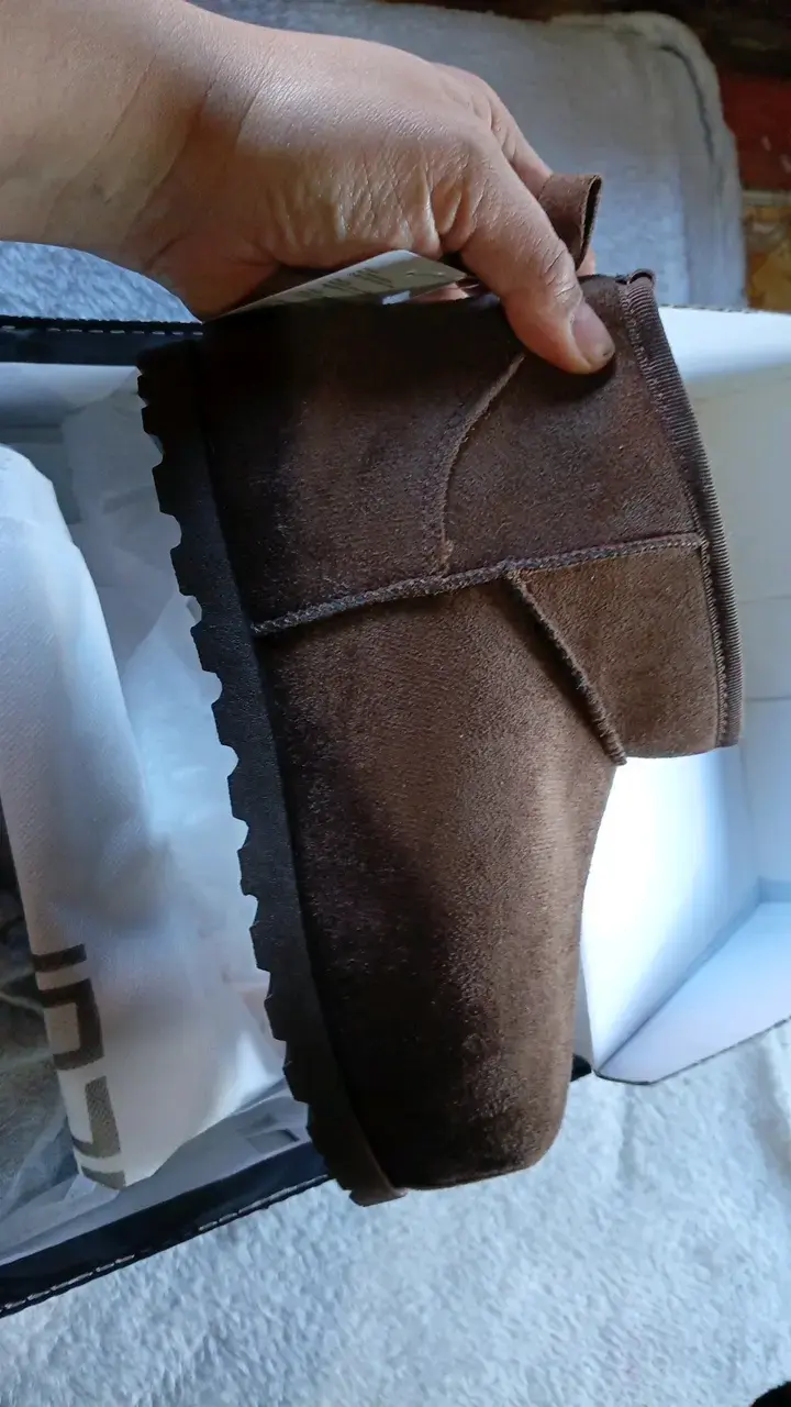 Botines de gamuza marrón con forro cálido - 2
