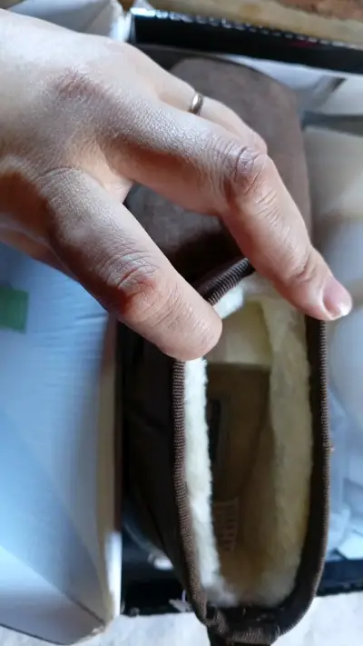 Botines de gamuza marrón con forro cálido - miniatura 2