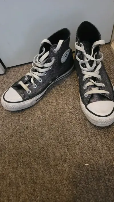 Zapatillas Converse negras tornasol de lona - miniatura 1