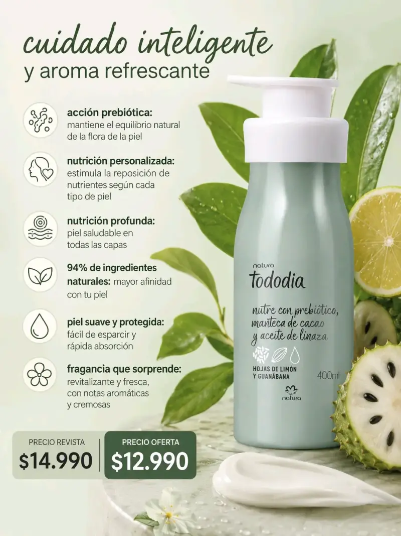 Loción Corporal Natura Tododia Prebiótica 400ml