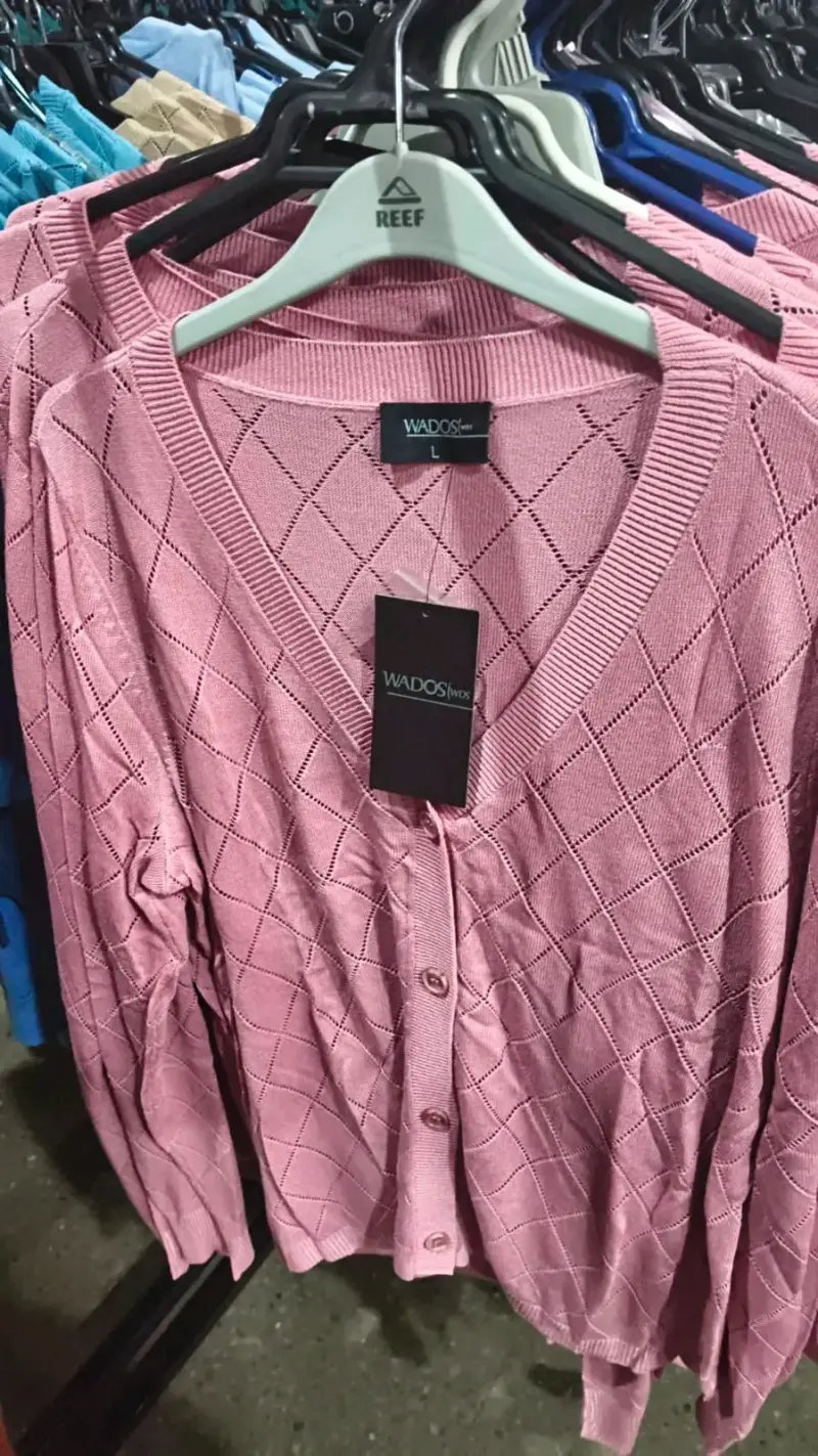 Cardigan rosado de mujer Wados con diseño calado - 1
