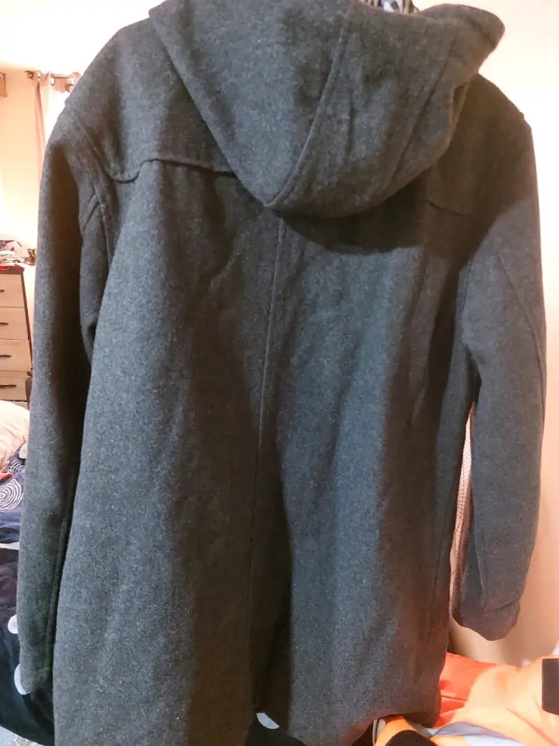 Abrigo con capucha gris oscuro Your Turn - 4