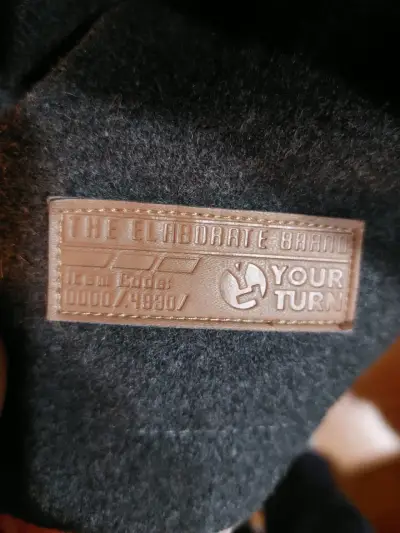 Abrigo con capucha gris oscuro Your Turn - miniatura 5