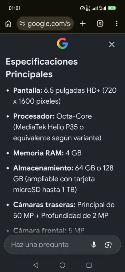 Samsung Galaxy A04 con cargador y caja original - miniatura 5