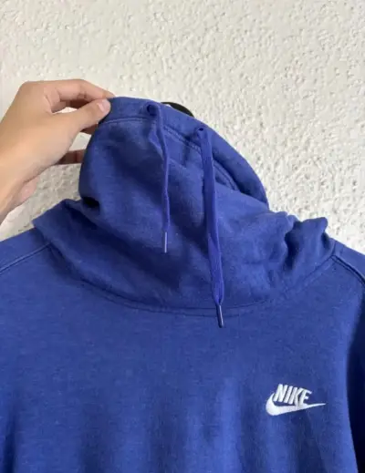 Polerón azul Nike con capucha para hombre - miniatura 3