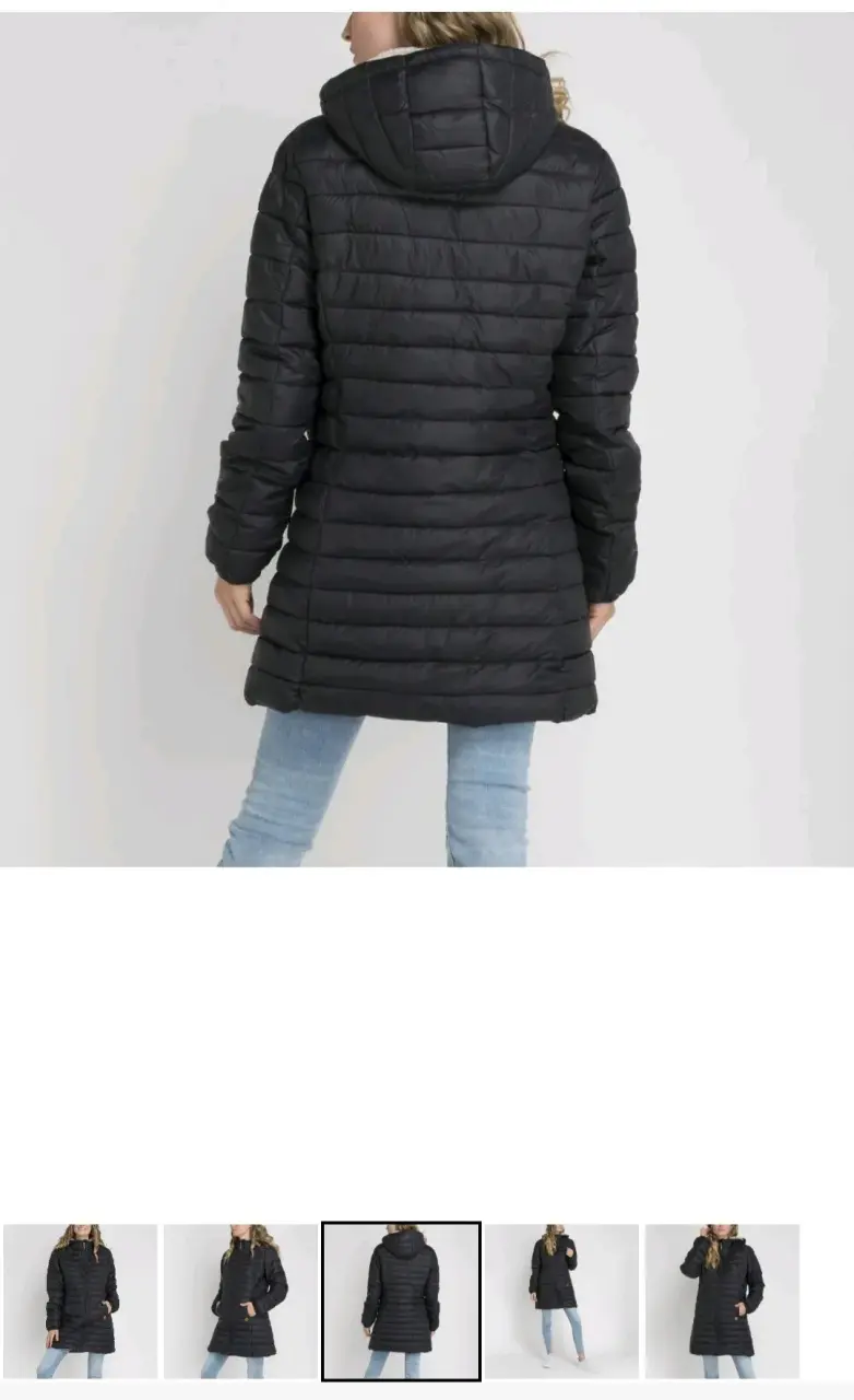 Abrigo/Parka O'NNEIL acolchado negra para mujer - 2