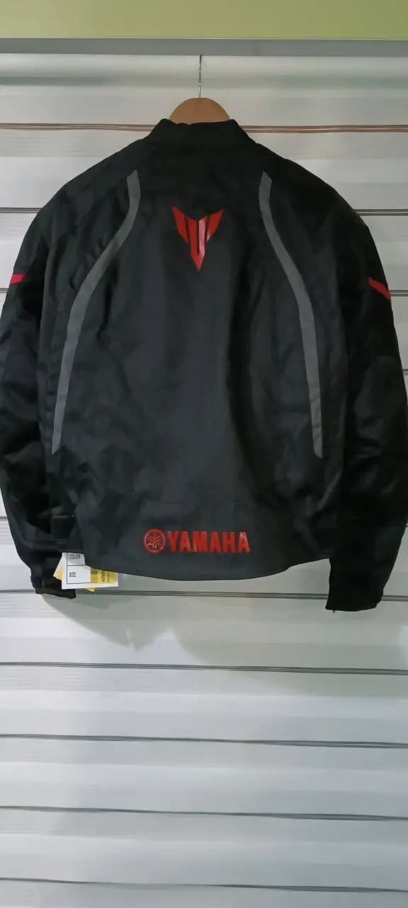 Chaqueta de moto Yamaha negra y roja - 4