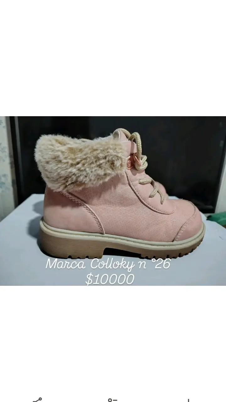 Botas rosadas para niña Colloky