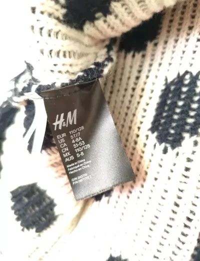 Poncho de lana con diseño de lunares H&M - miniatura 3
