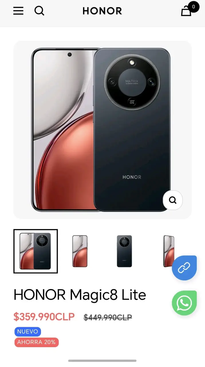 Smartphone HONOR Magic8 Lite nuevo