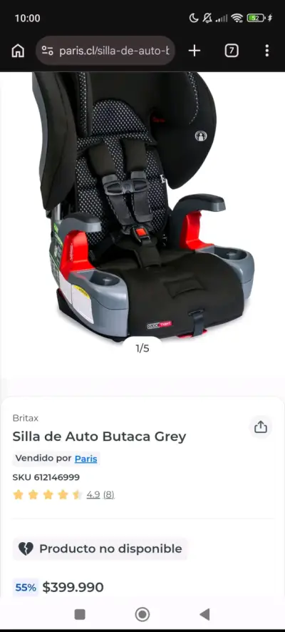 Silla de Auto Britax Grow You ClickTight Negra - miniatura 5