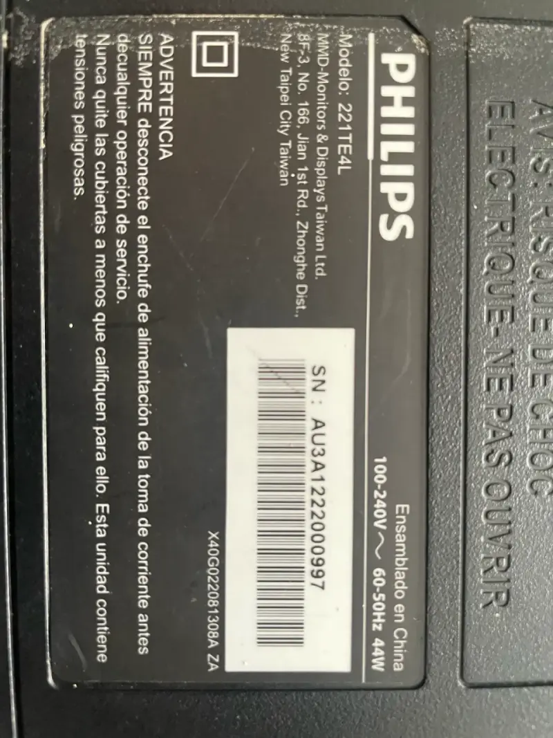 Monitor LED Philips 22 pulgadas modelo 221TE4L - 2