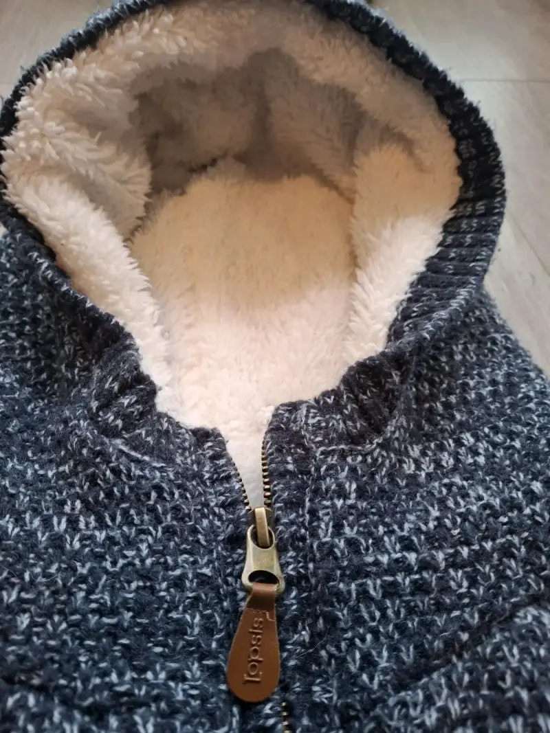 Chaquetas de lana para niños en colores verde y gris - 5