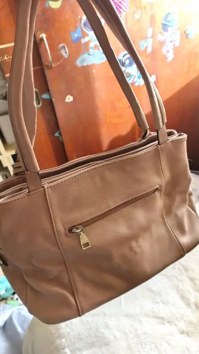 Bolso de cuero sintético Amphora beige - miniatura 2
